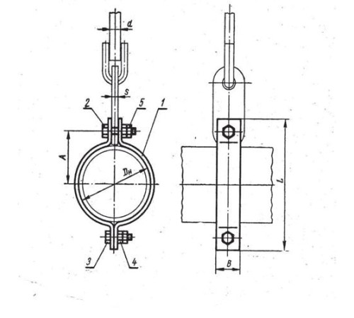 Хомуты укороченные горизонтальных трубопроводов в Гомеле