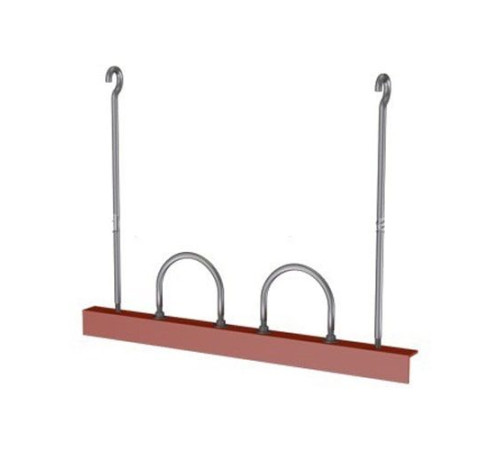 Подвески двух труб на опорном уголке в Гомеле