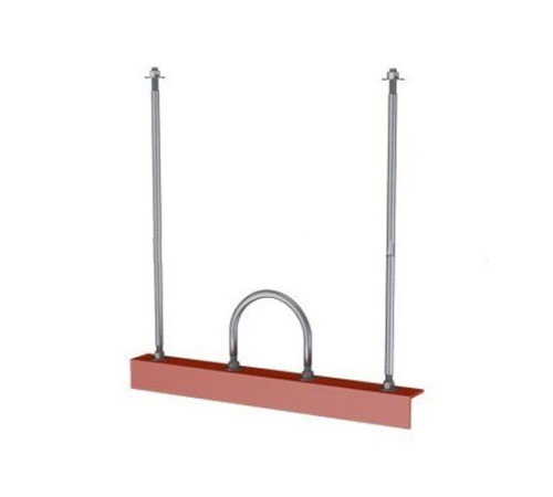 Подвески одной трубы на опорном уголке в Гомеле