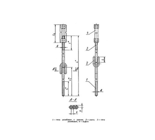 Тяги шарнирные резьбовые с муфтой для трубопроводов в Гомеле