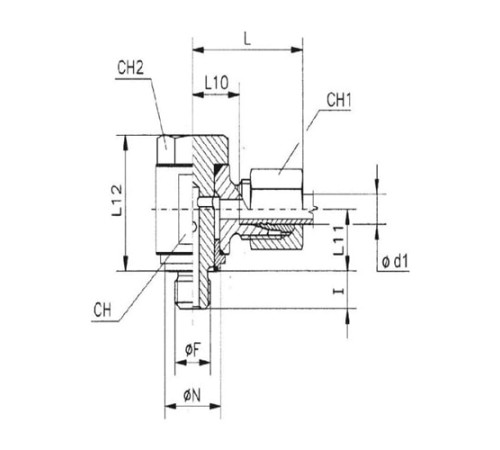 Угольники Banjo с уплотнительным кольцом TN111GG M в Гомеле
