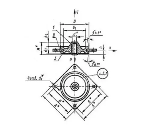 Амортизаторы приборные резинометаллические пластинчатые в Гомеле