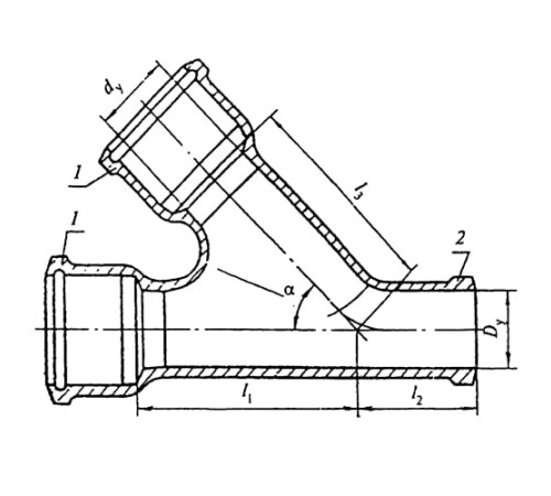 Косые чугунные тройники 60 градусов в Гомеле