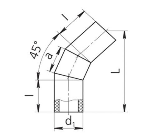 Оболочки на теплоизоляционные отводы 45° в Гомеле