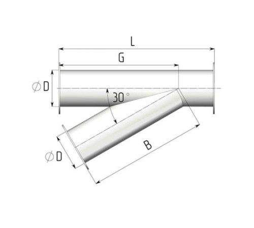 Титановые неравнопроходные косые тройники в Гомеле