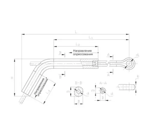 Натяжные прессуемые зажимы ТРАС в Гомеле для ЛЭП