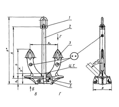 Якоря Холла для судостроения в Гомеле